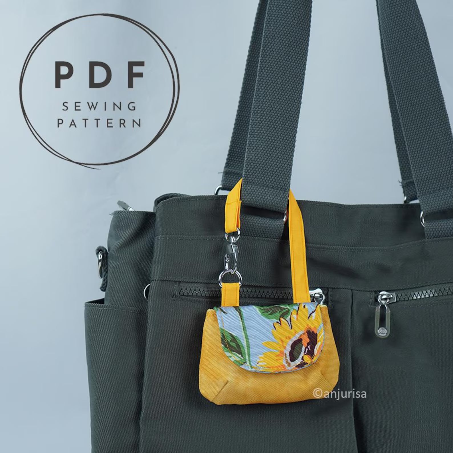 Mira Pouch Sewing Pattern: Keychain Mini Bag PDF Template