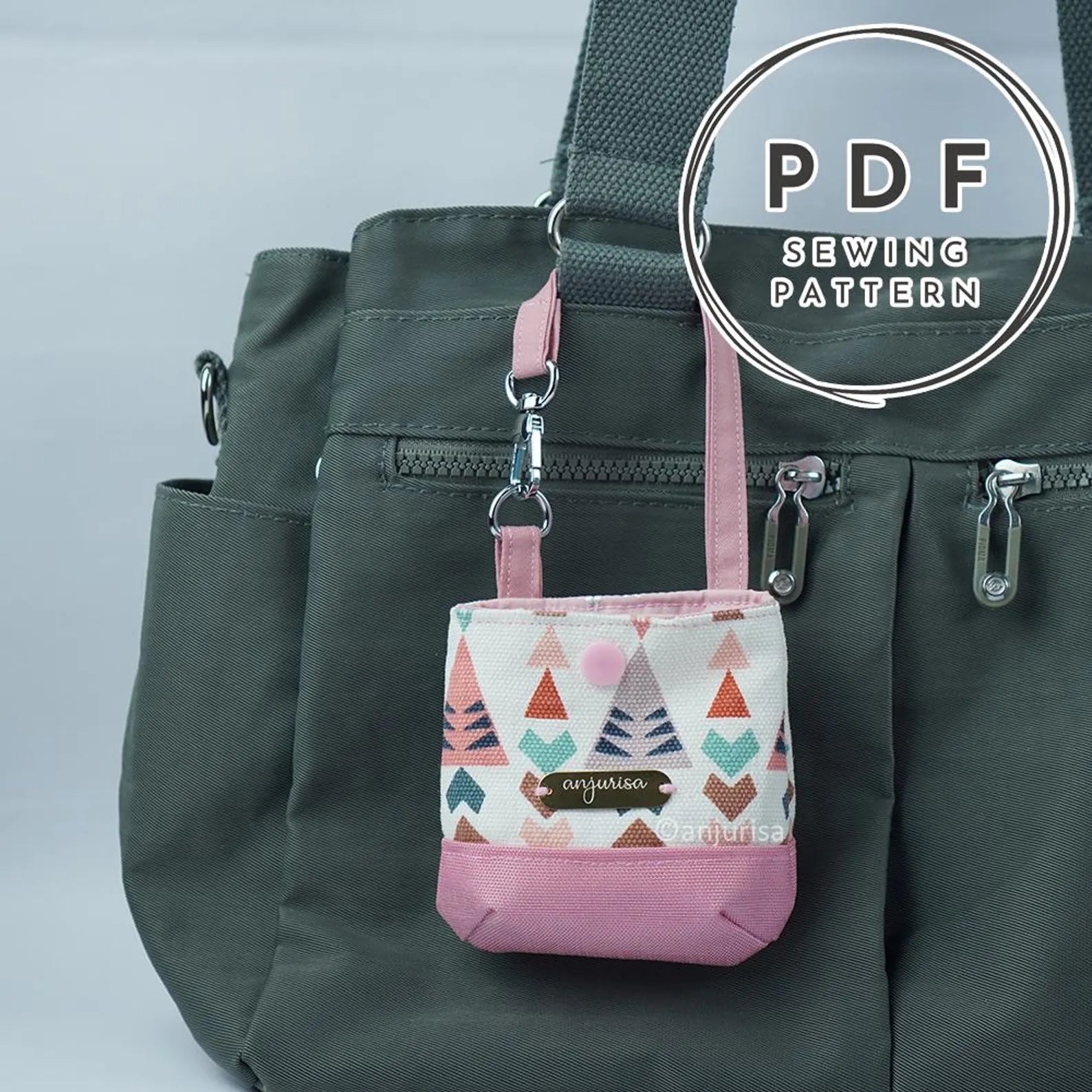 Totie Pouch Sewing Pattern: Mini Tote Keychain, Beginner-Friendly (PDF)