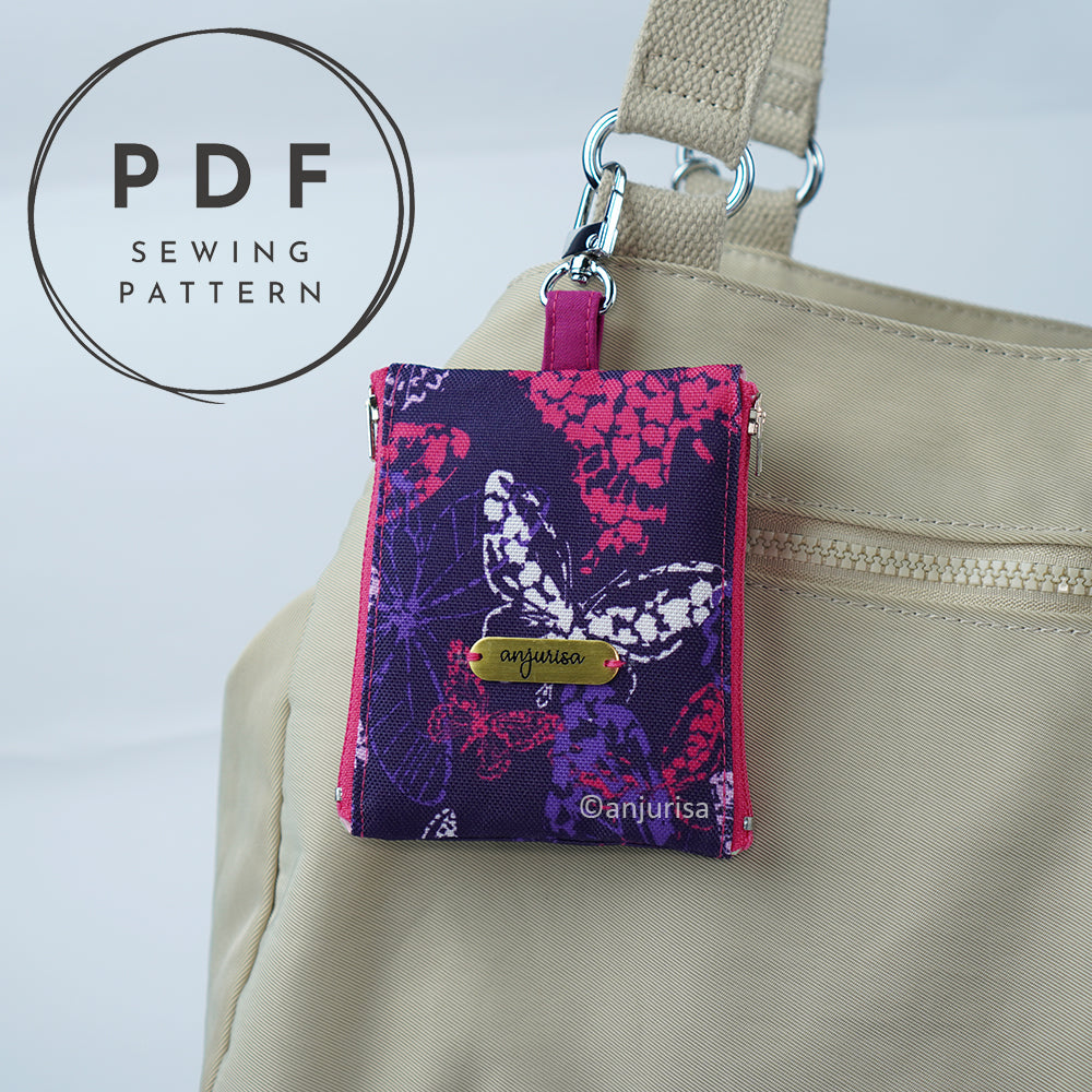 Riley Pouch Sewing Pattern - Two-Sided Zipper Keychain Pouch