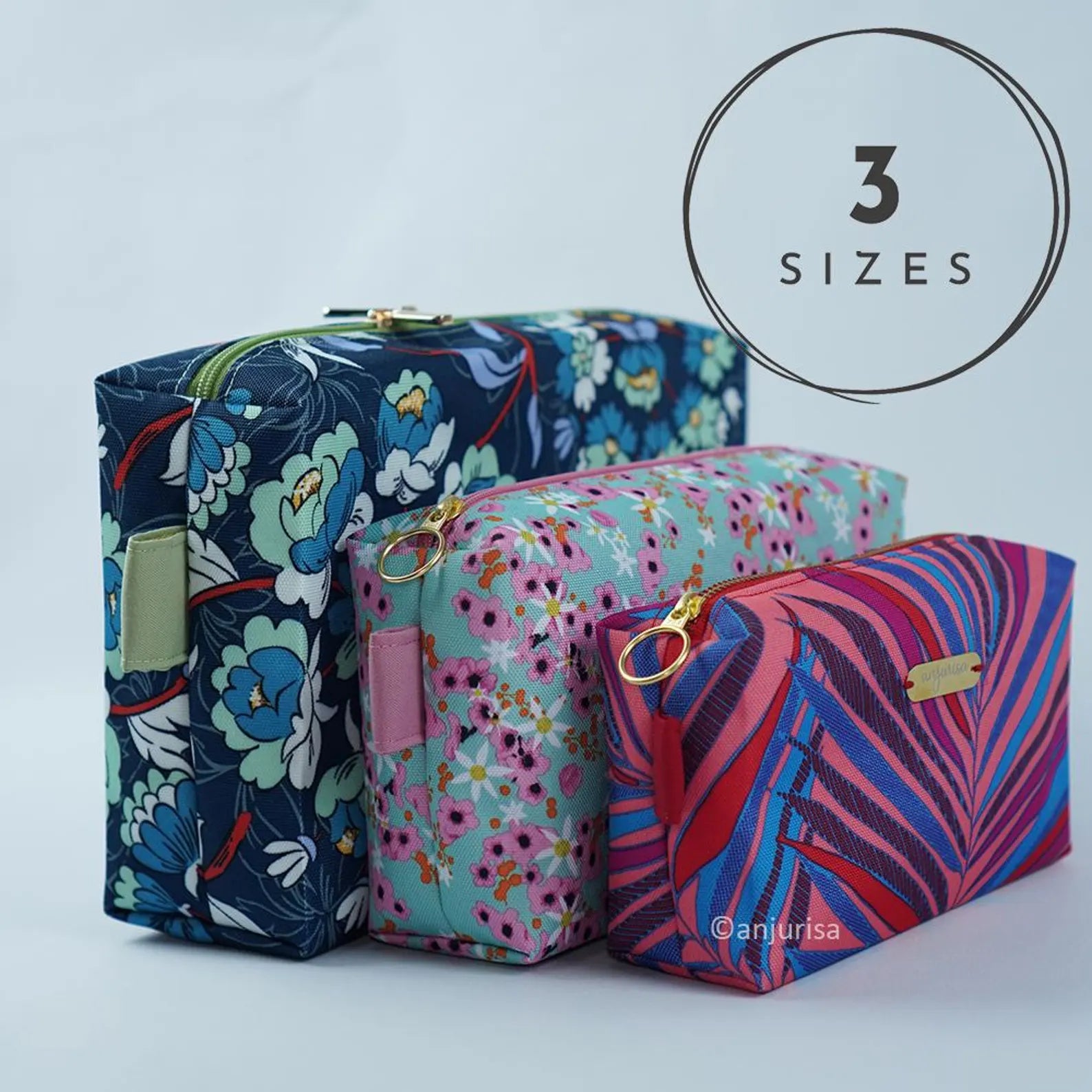 Lufi Boxy Pouch Sewing Pattern – DIY PDF Template with Zipper – Beginner Friendly