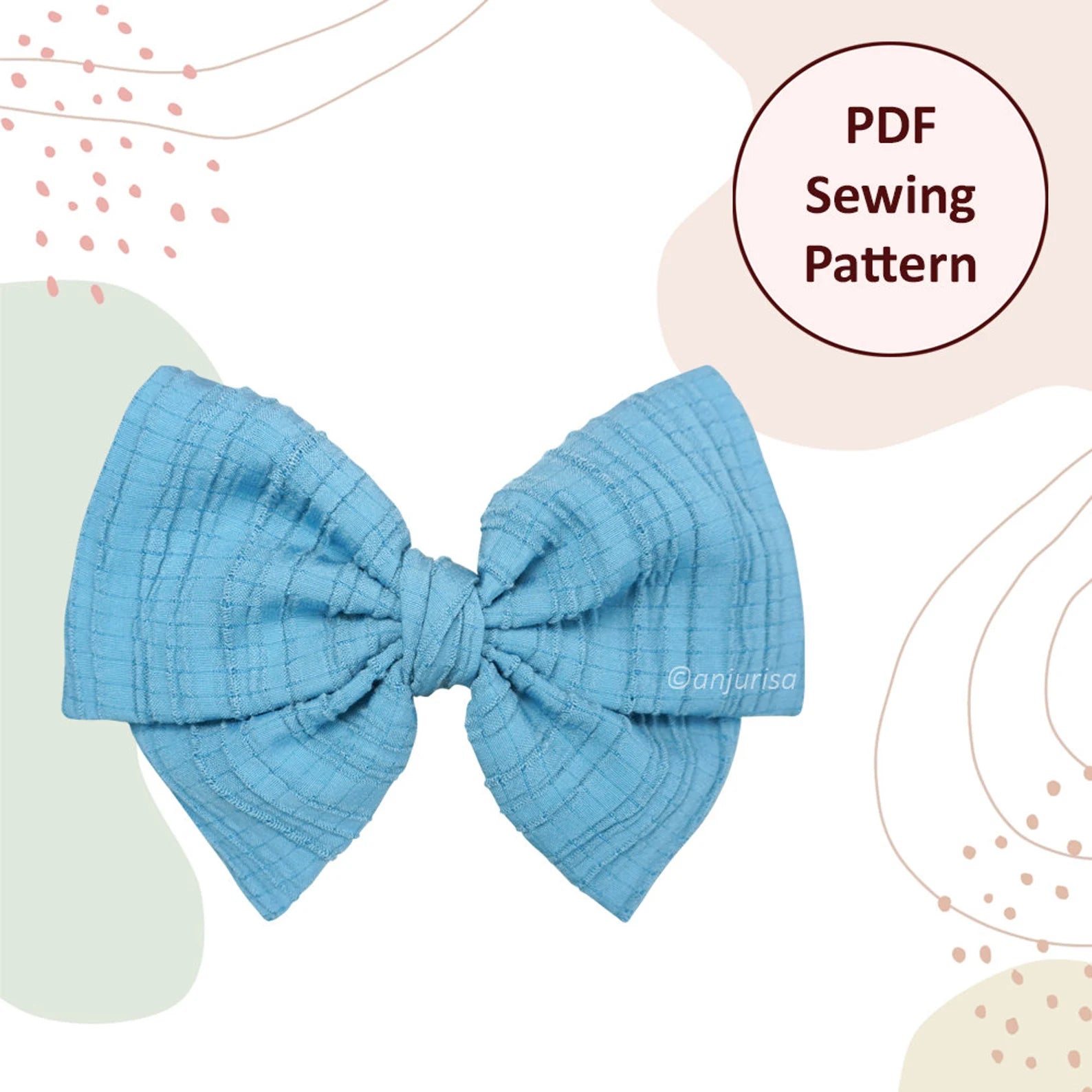 Dainty Bow Sewing Pattern: DIY Hair Accessory (PDF Pattern)