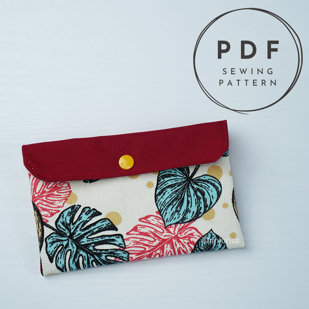 Millie Pouch PDF Pattern, Compact Two Pocket Zipper Pouch, 4 Sizes