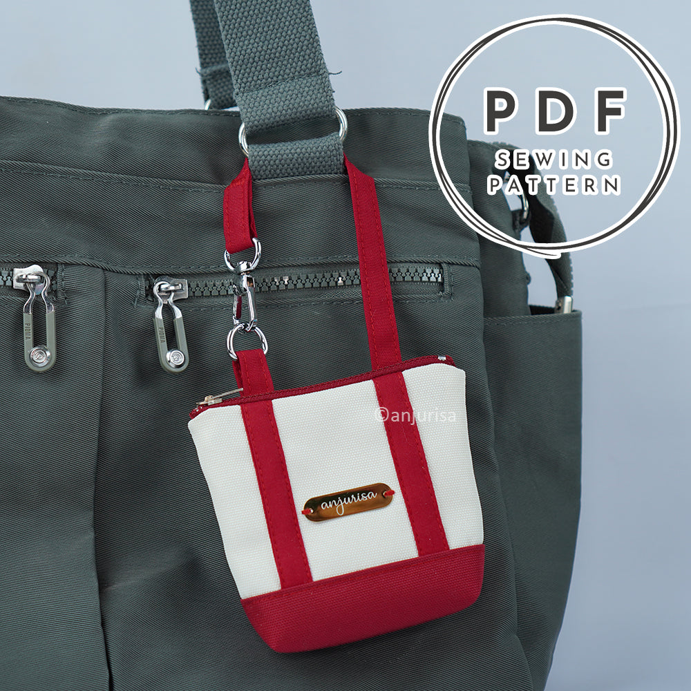 Cara Pouch Sewing Pattern - Compact Zipper Pouch with Straps