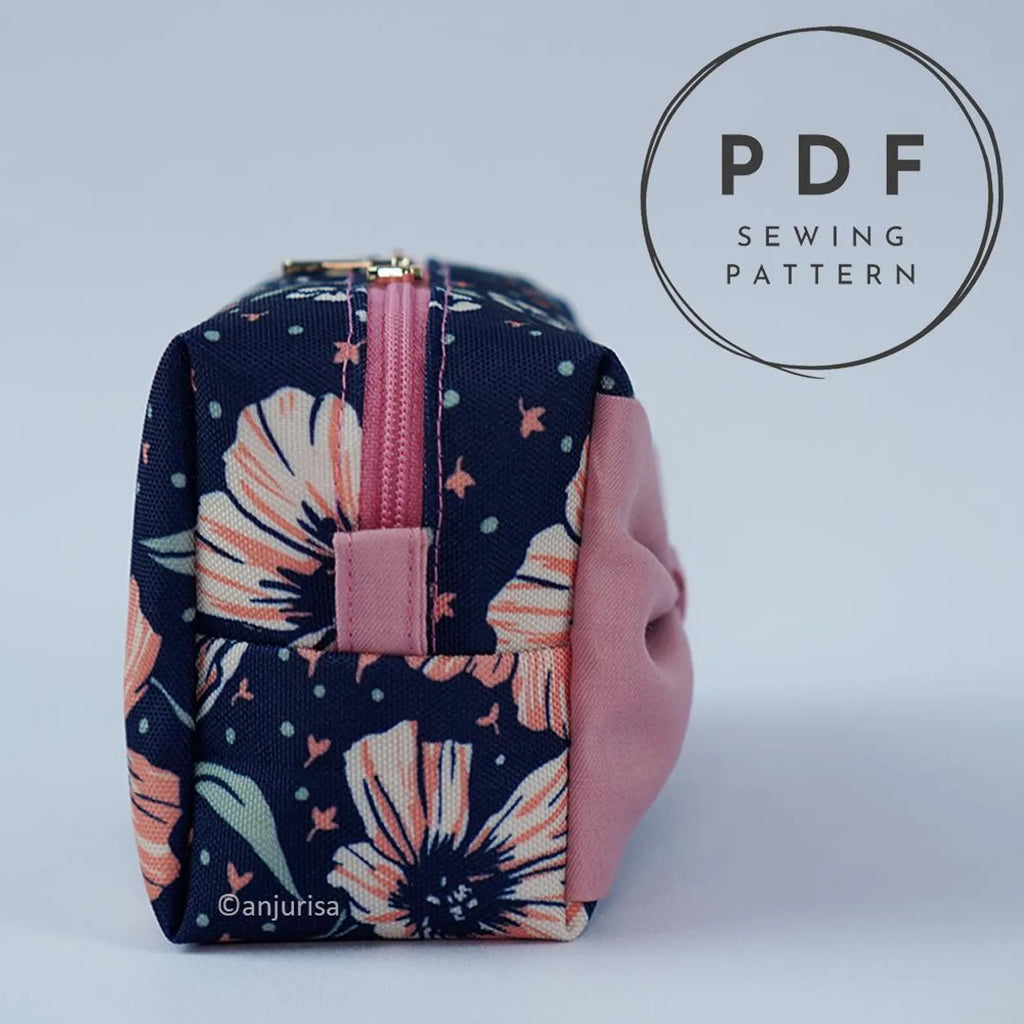 Bowbox Pouch DIY Sewing Guide - Step-by-Step Templates for Boxy Pouches with Front Bow