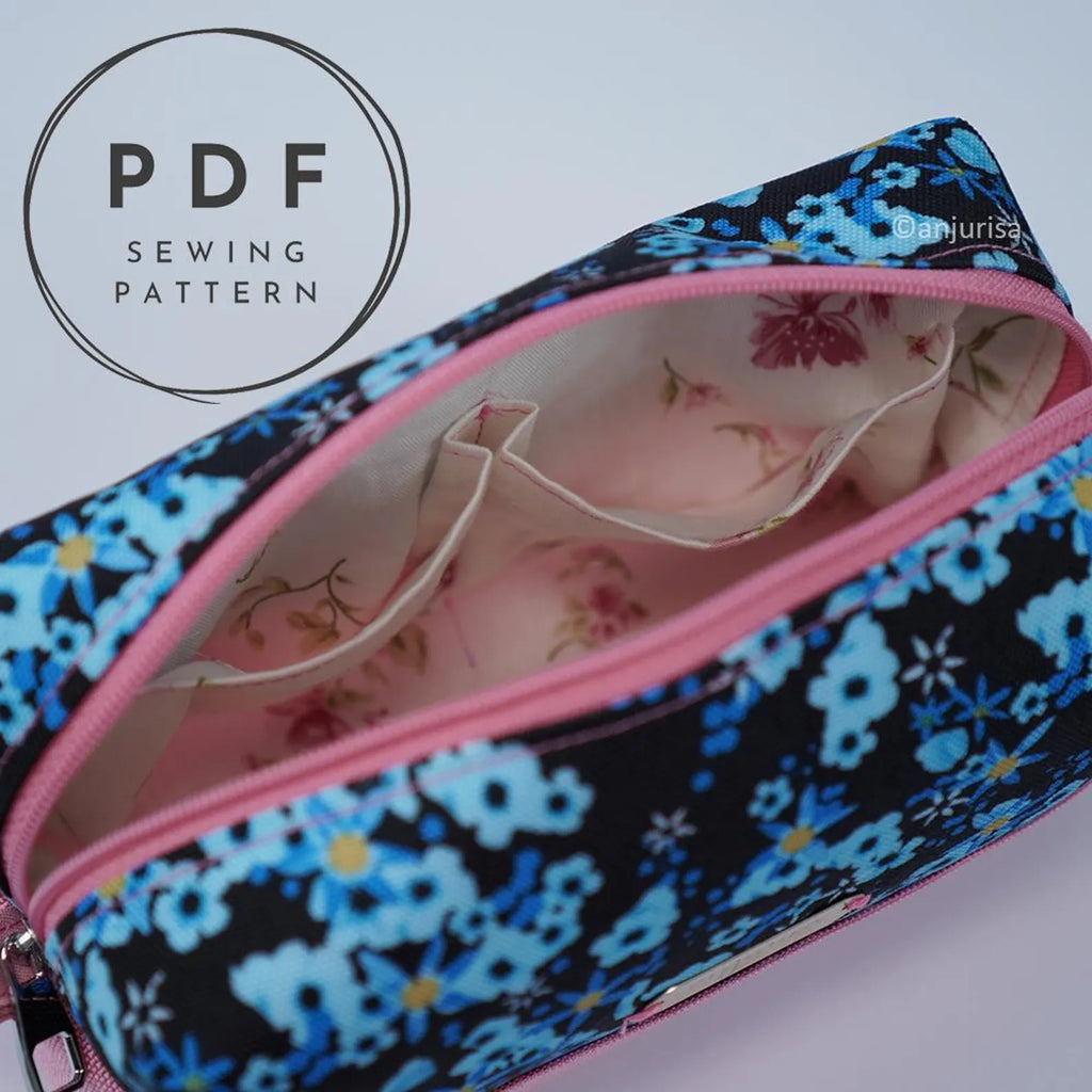 Boxy Duo Pouch Sewing Pattern to Make a Two Tone Pouch with Professional Results