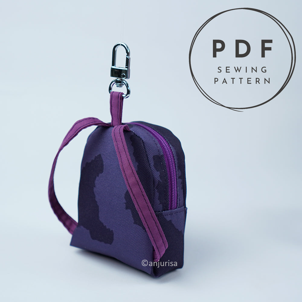 Becky Pouch Mini Backpack Sewing Pattern – 3 Sizes PDF