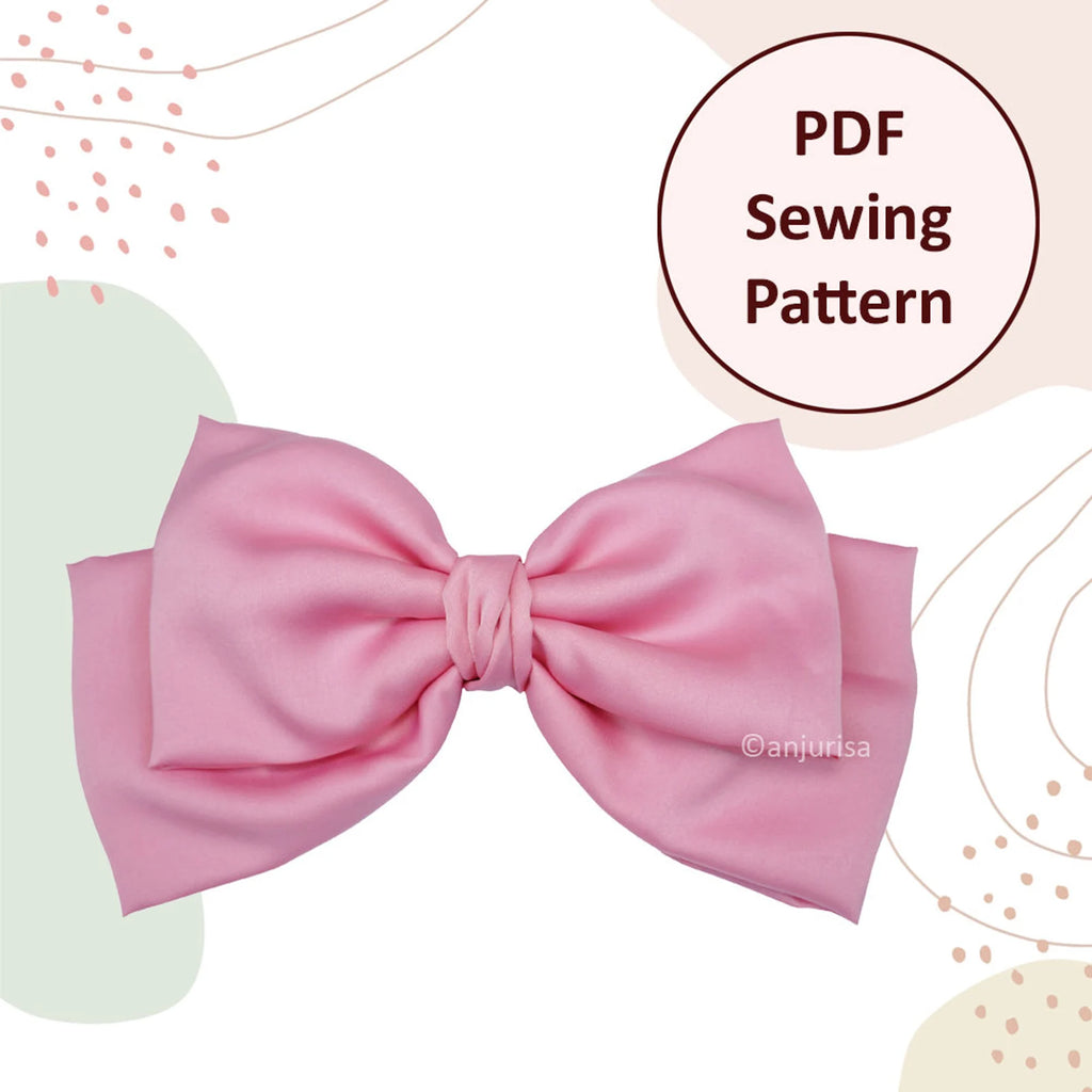 Elegant Bow Sewing Pattern: DIY Hair Bow Template (PDF Download)