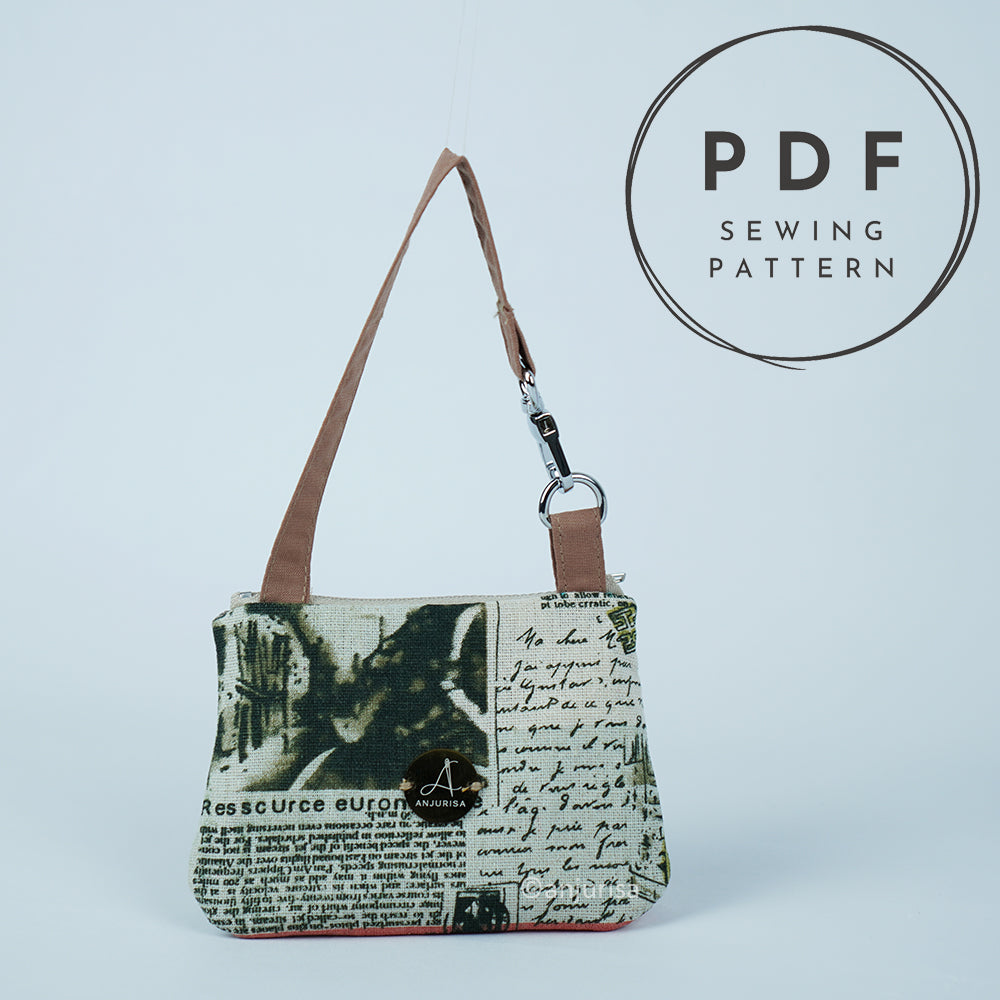Camia Pouch PDF Sewing Pattern, Easy Everyday Organizer with Front Pocket