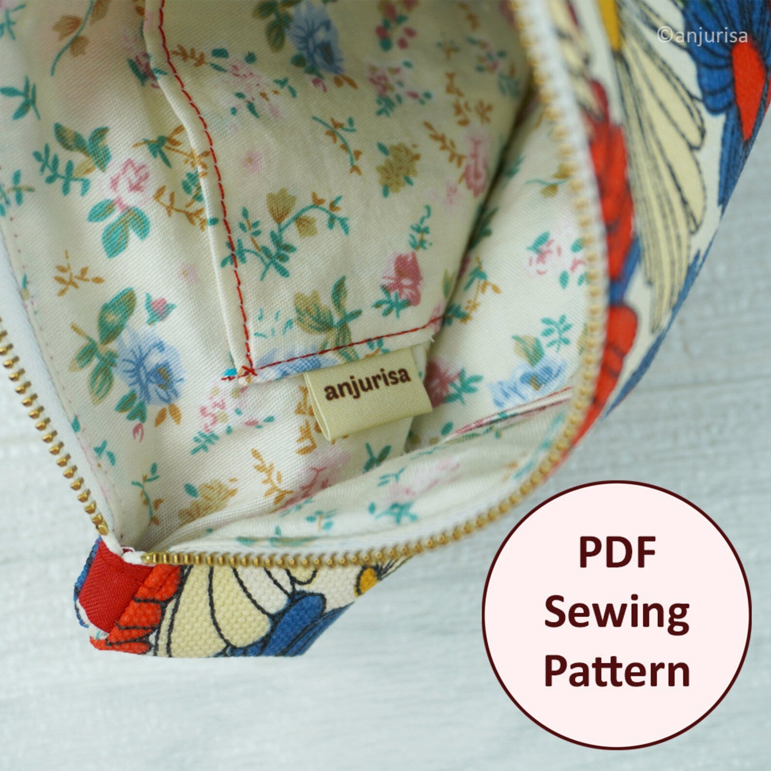 Elly Pouch Sewing Pattern - Beginner-Friendly DIY Pouch Template (PDF)