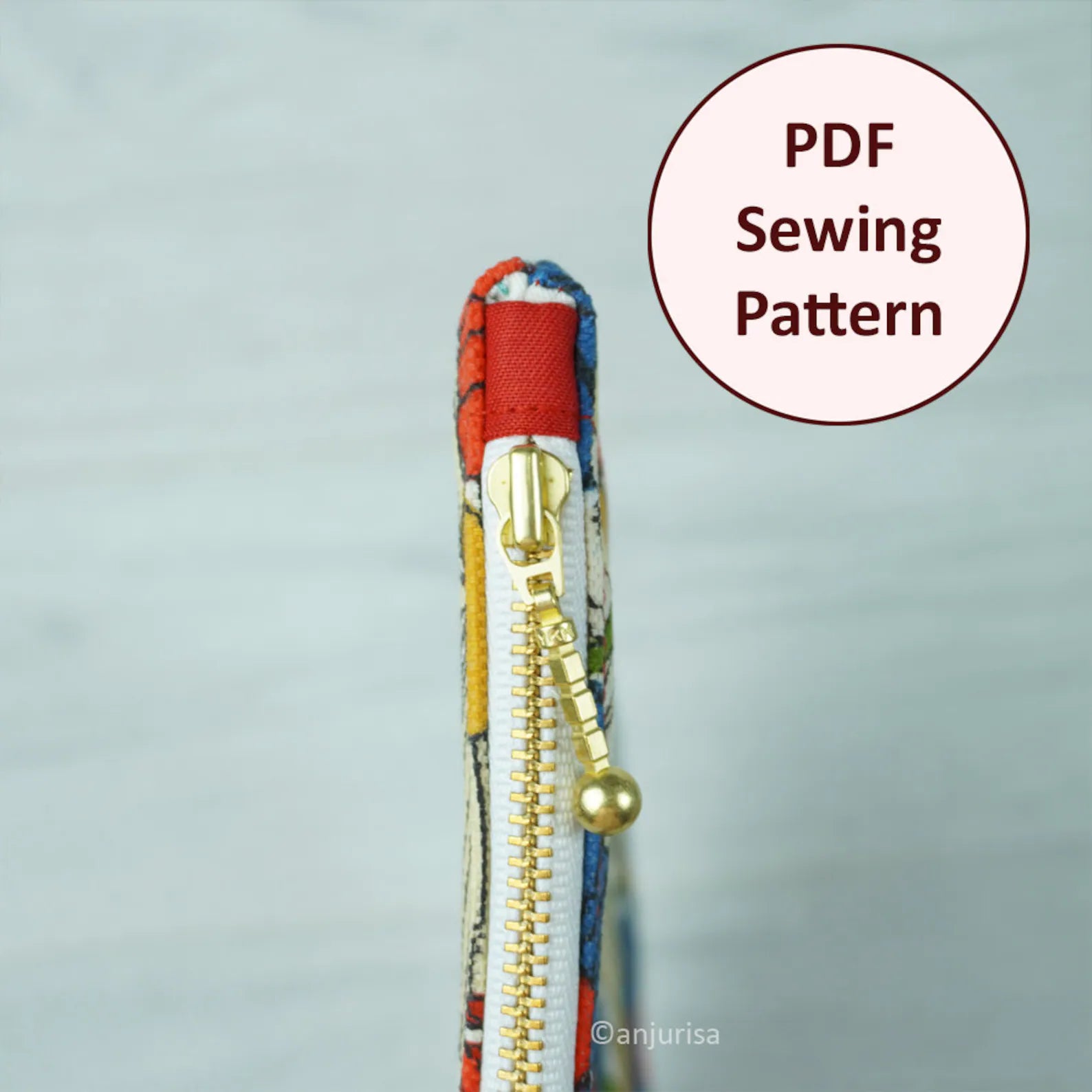 Elly Pouch Sewing Pattern - Beginner-Friendly DIY Pouch Template (PDF)