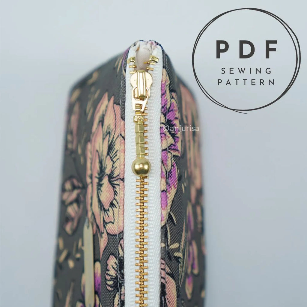 Wilo Pouch Sewing Pattern: Folded Base PDF Template (5 Sizes)