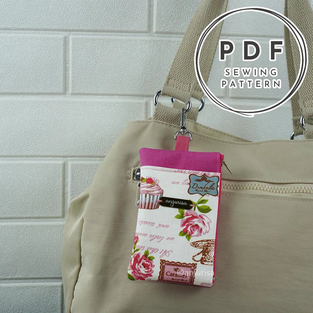 Reca Pouch Sewing Pattern: Zippered Coin Purse Template (PDF Pattern) - 3 Sizes