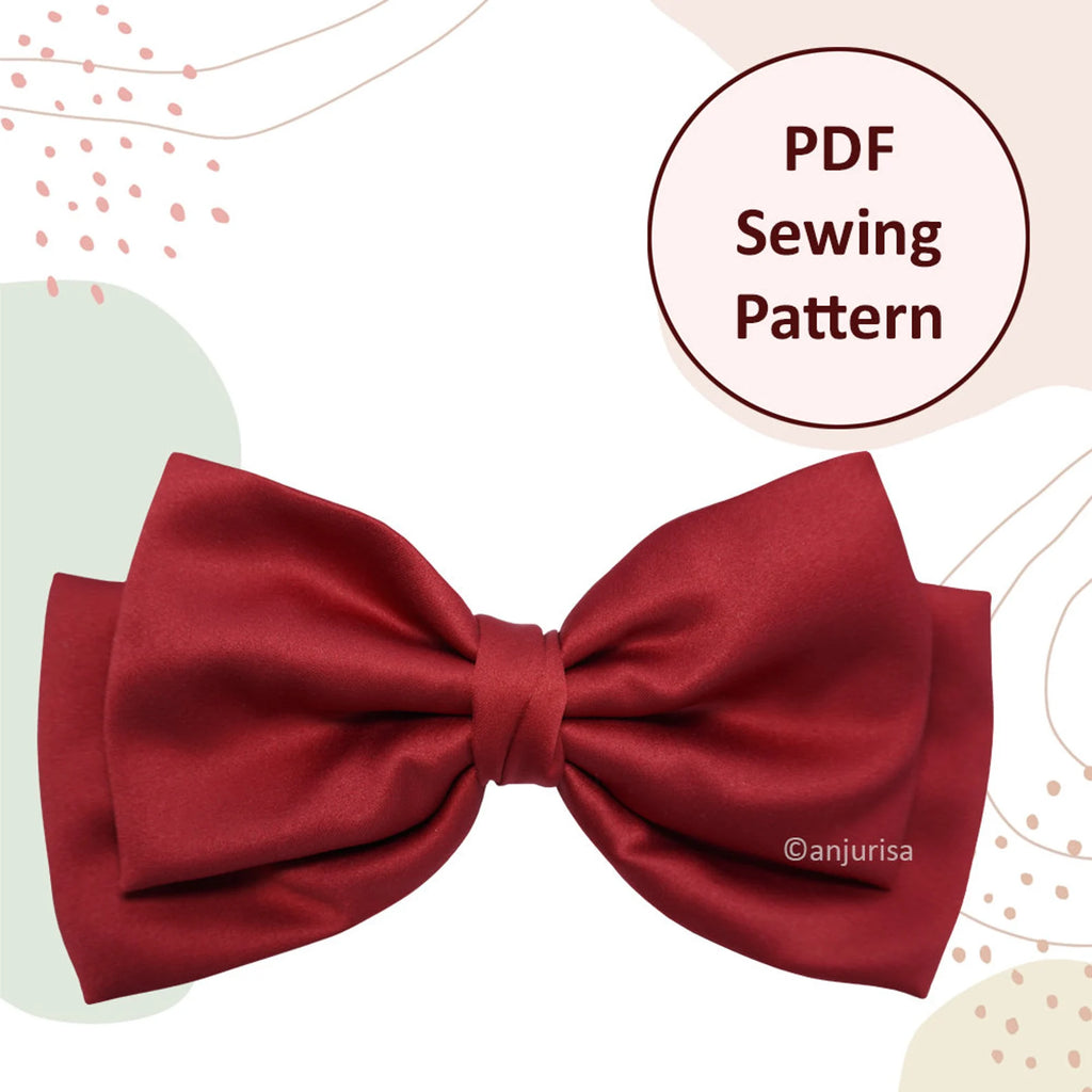 Elegant Bow Sewing Pattern: DIY Hair Bow Template (PDF Download)