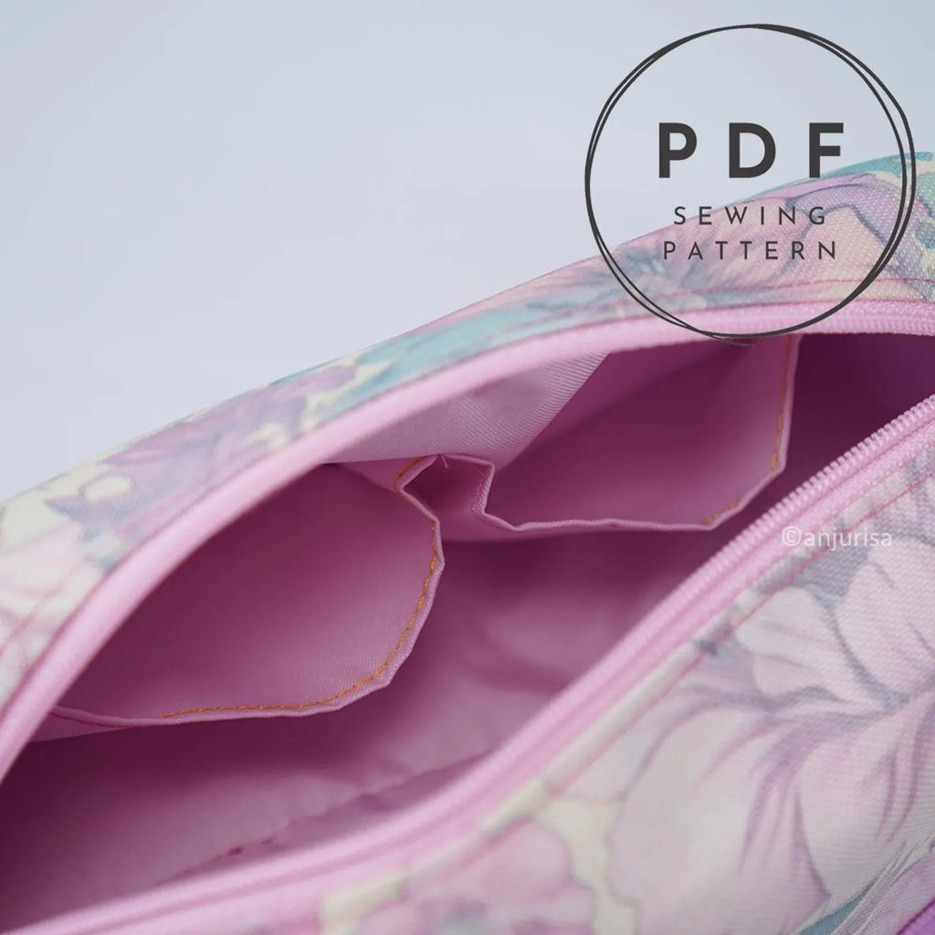 Zody Duo Pouch PDF Sewing Pattern - Make Your Own Two-Tone Trapezoid Pouch