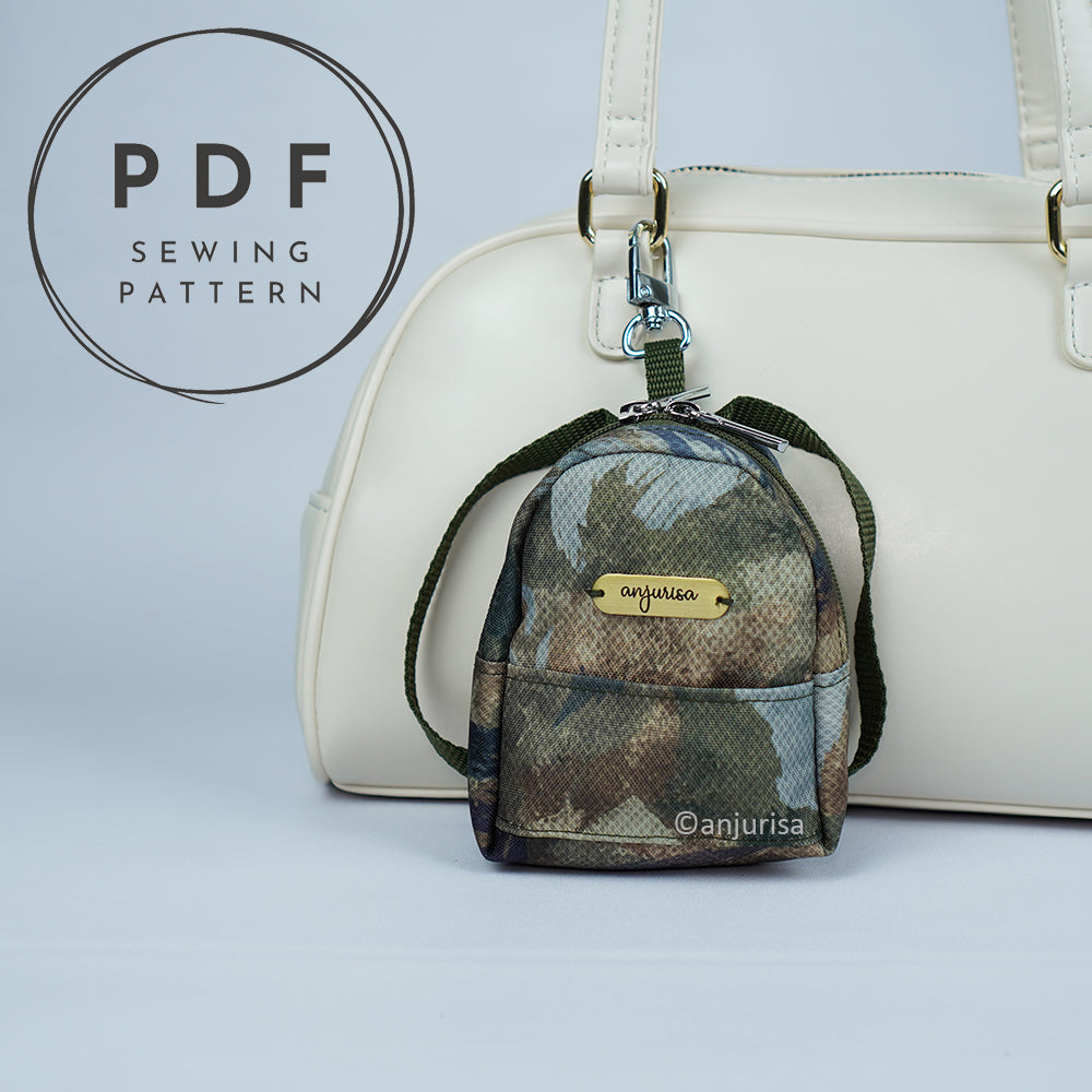 Becky Pouch Mini Backpack Sewing Pattern – 3 Sizes PDF – Anjurisa