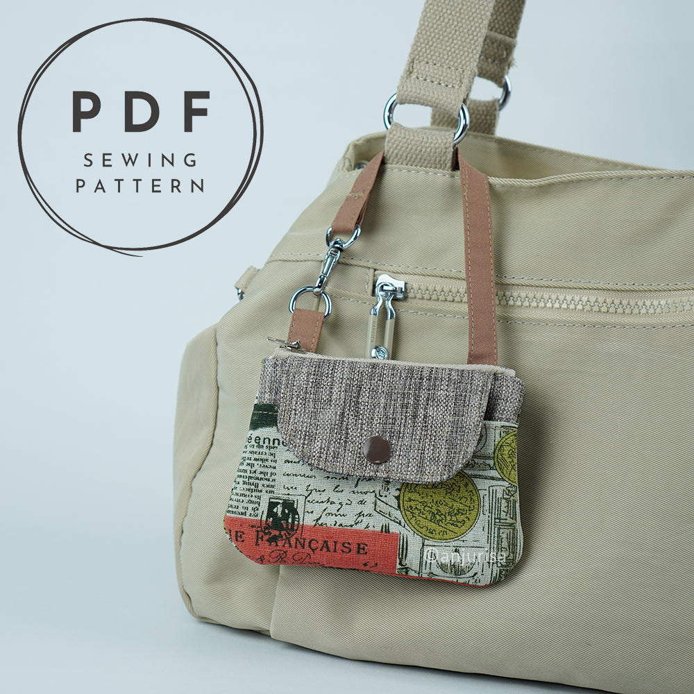 Camia Pouch PDF Sewing Pattern, Easy Everyday Organizer with Front Pocket