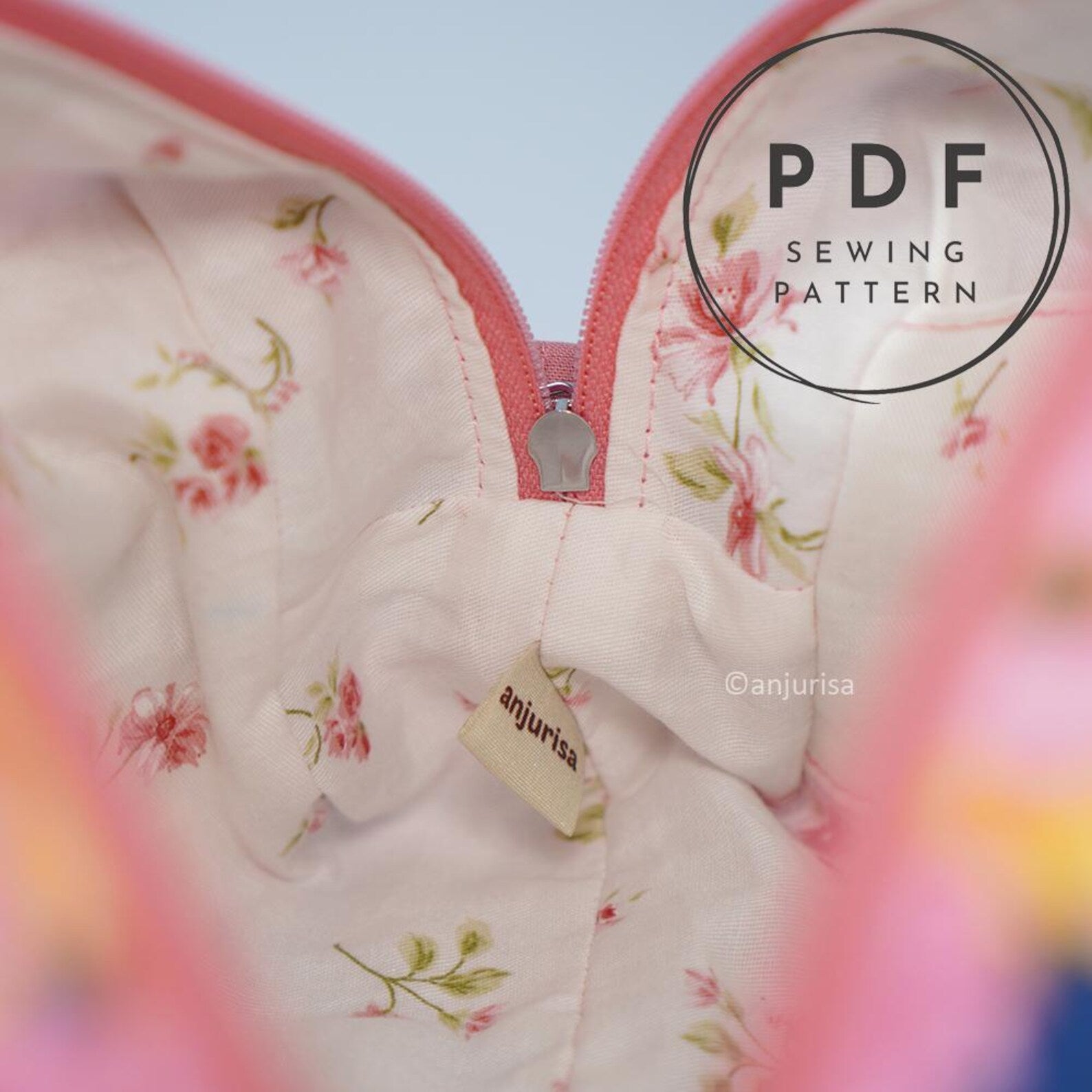 Gemi Boxy Pouch DIY Sewing Guide - Step-by-Step Templates for Boxy Dual-Zipper Pouches