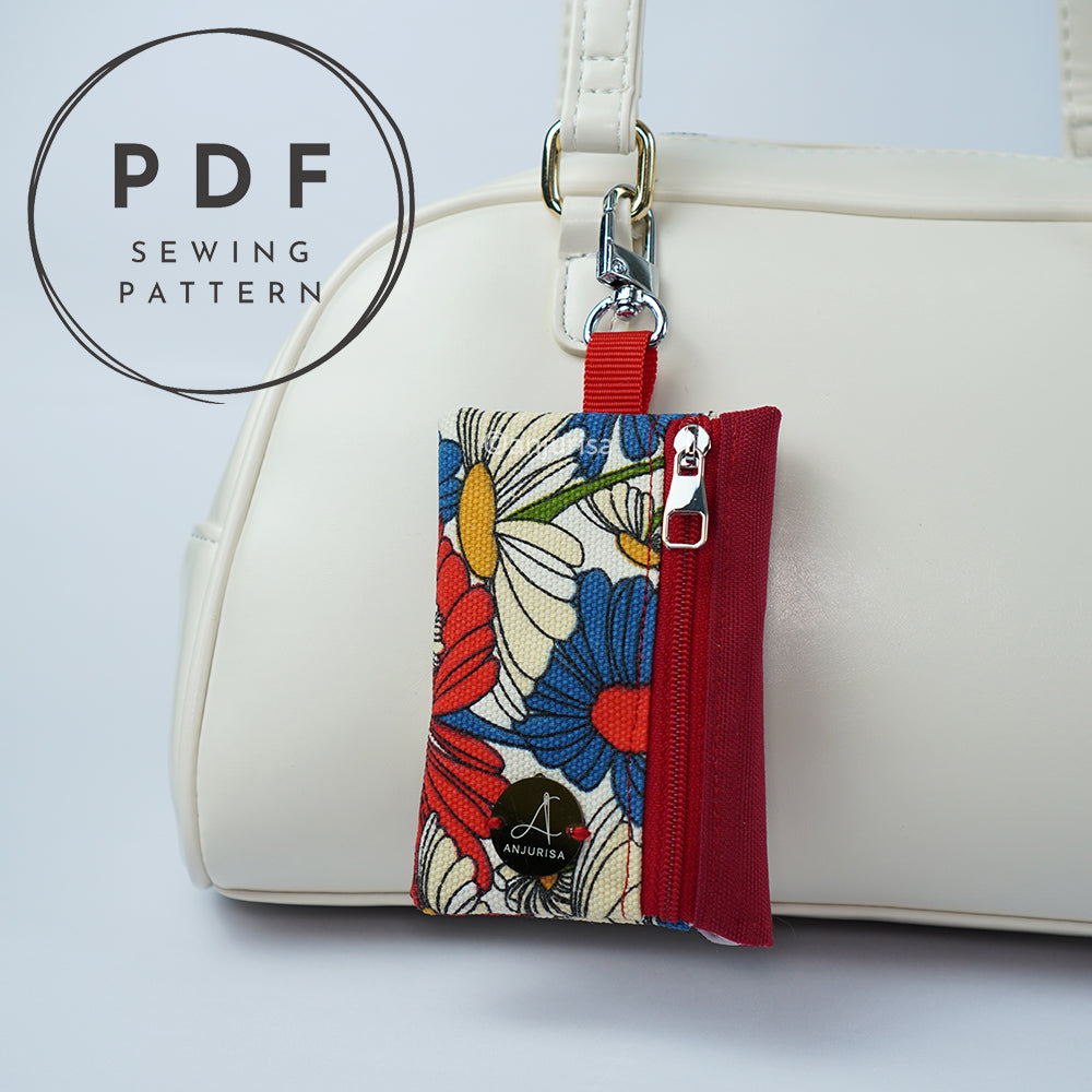 Millie Pouch PDF Pattern, Compact Two Pocket Zipper Pouch, 4 Sizes