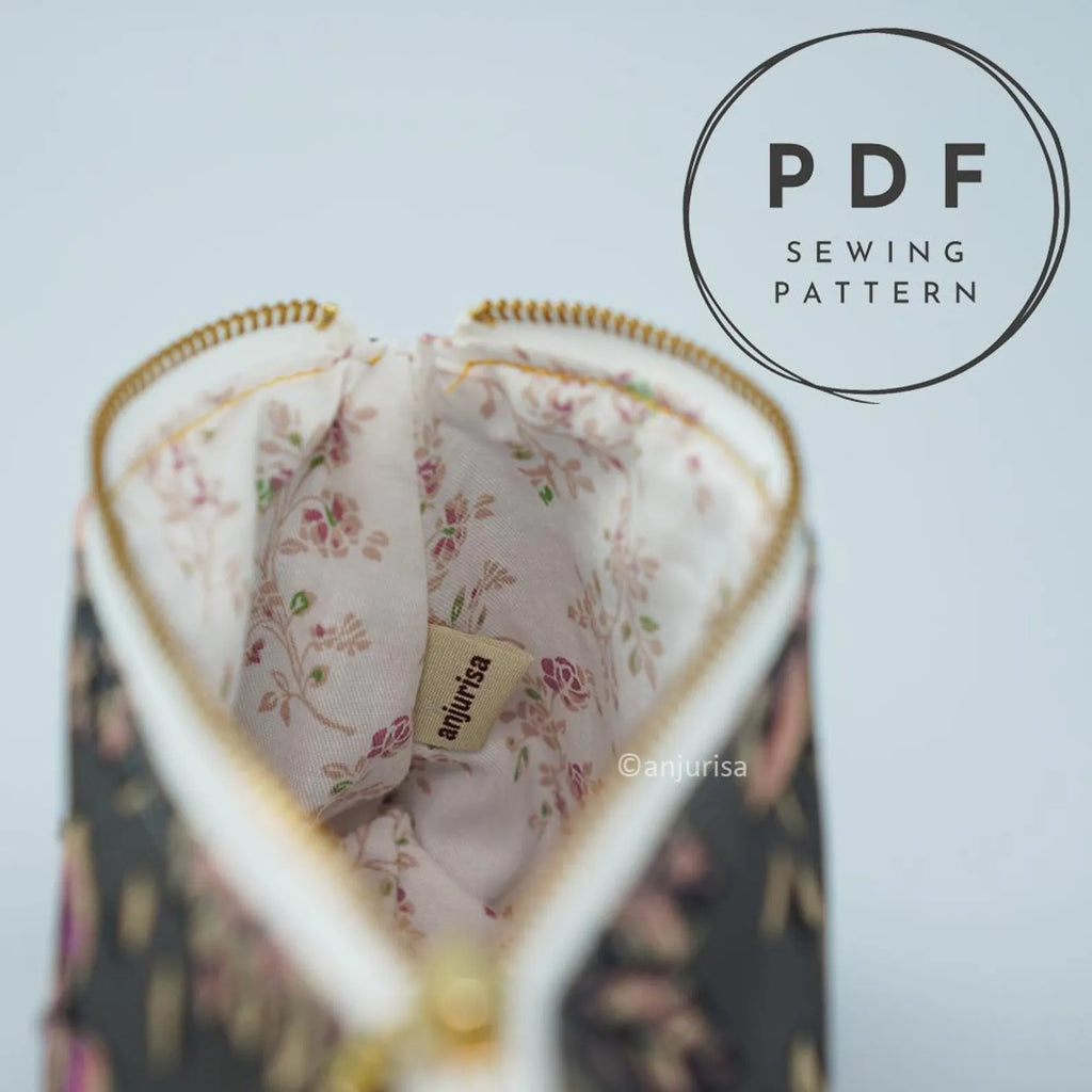 Wilo Pouch Sewing Pattern: Folded Base PDF Template (5 Sizes)