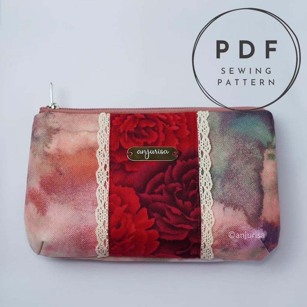 Belle Pouch Ruffled Sewing Pattern: Beginner-Friendly PDF Template