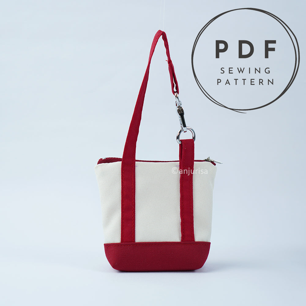 Cara Pouch Sewing Pattern - Compact Zipper Pouch with Straps