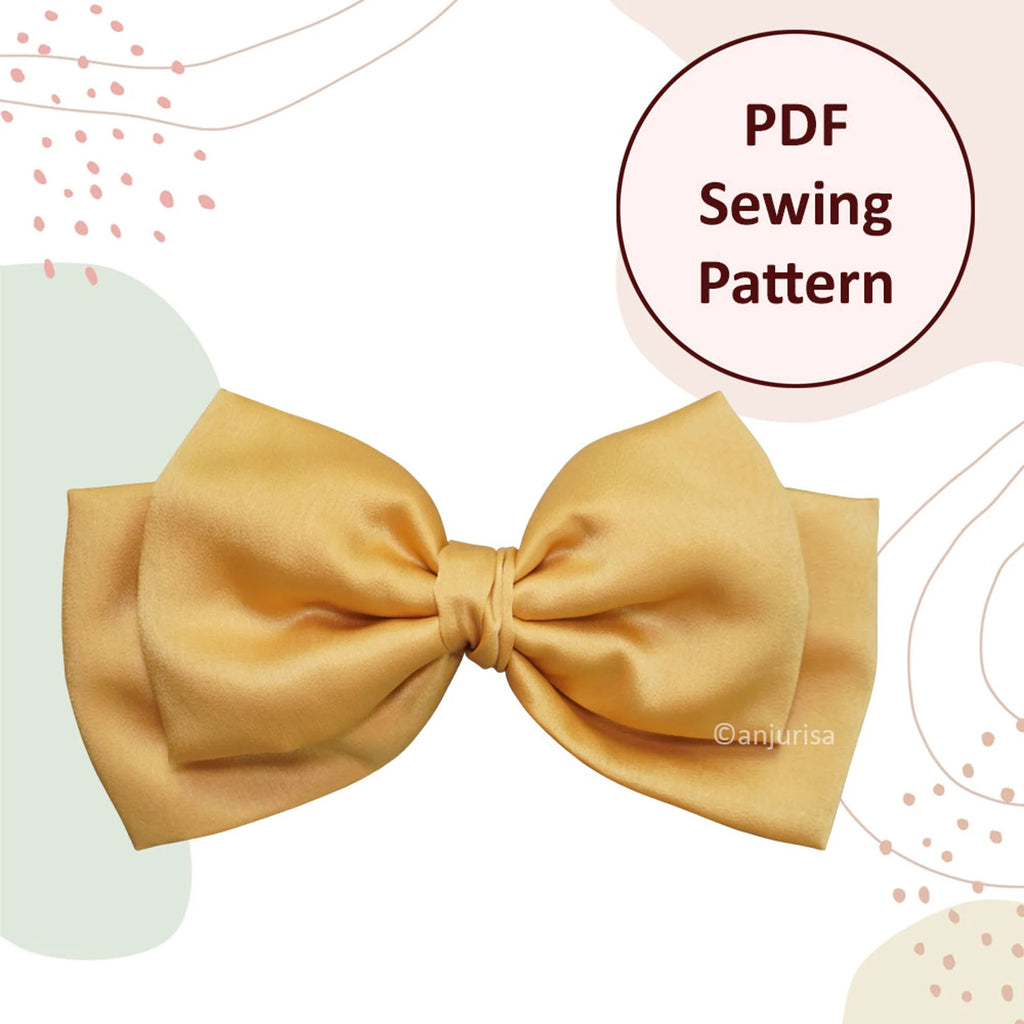 Elegant Bow Sewing Pattern: DIY Hair Bow Template (PDF Download)