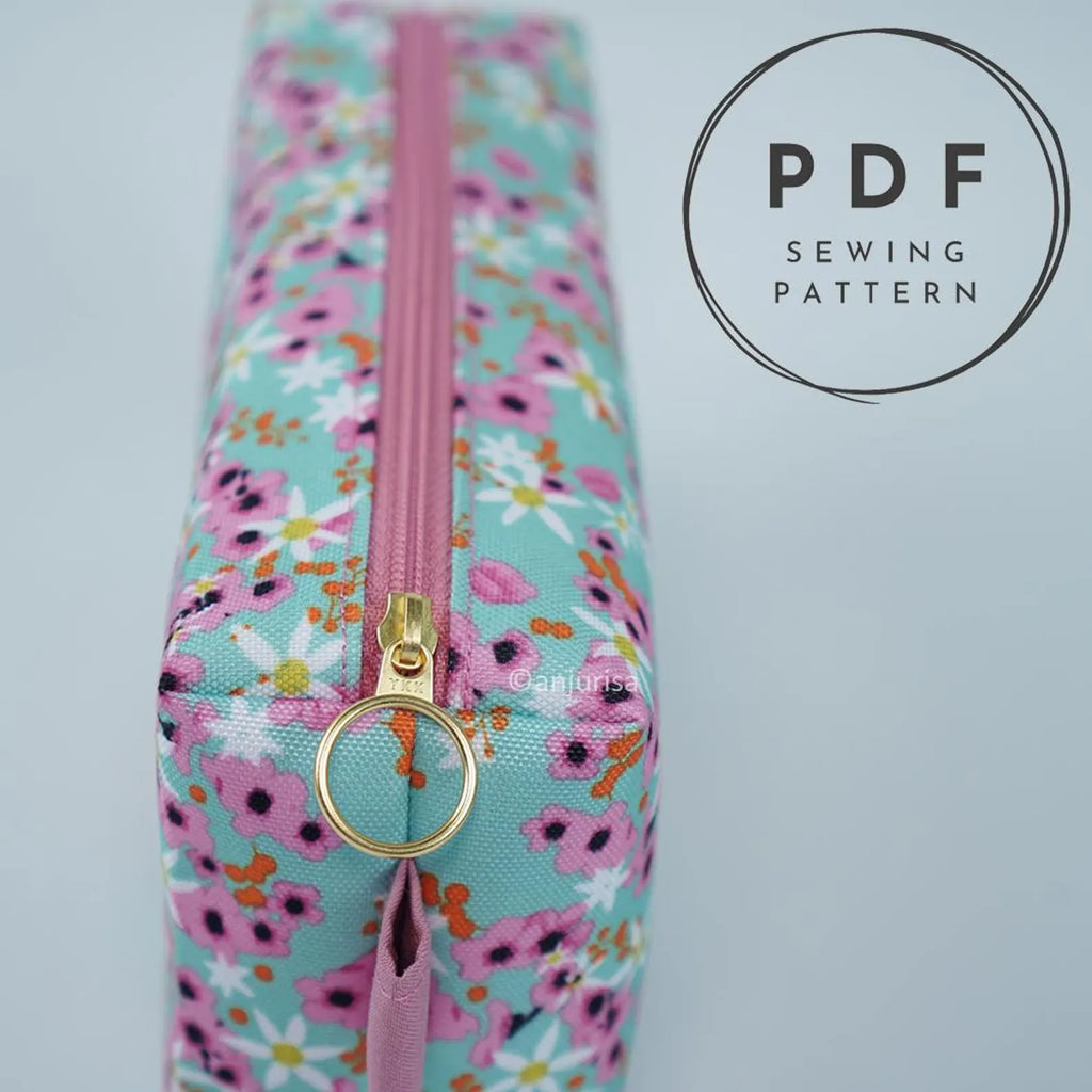 Lufi Boxy Pouch Sewing Pattern – DIY PDF Template with Zipper – Beginner Friendly