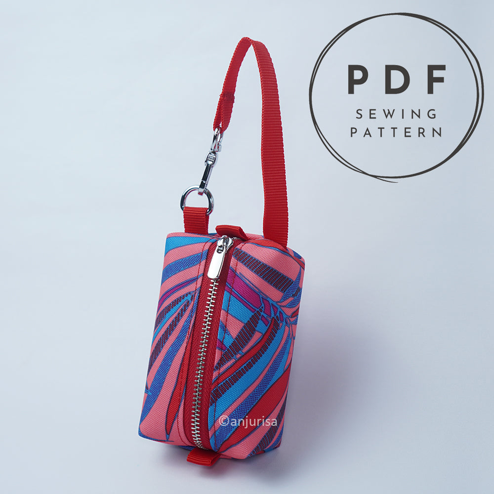 Cuby Pouch Sewing Pattern – Mini Boxy Zipper Keychain (PDF Pattern)