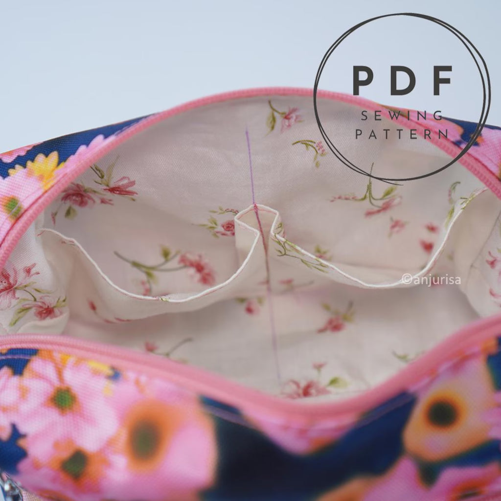 Gemi Boxy Pouch DIY Sewing Guide - Step-by-Step Templates for Boxy Dual-Zipper Pouches