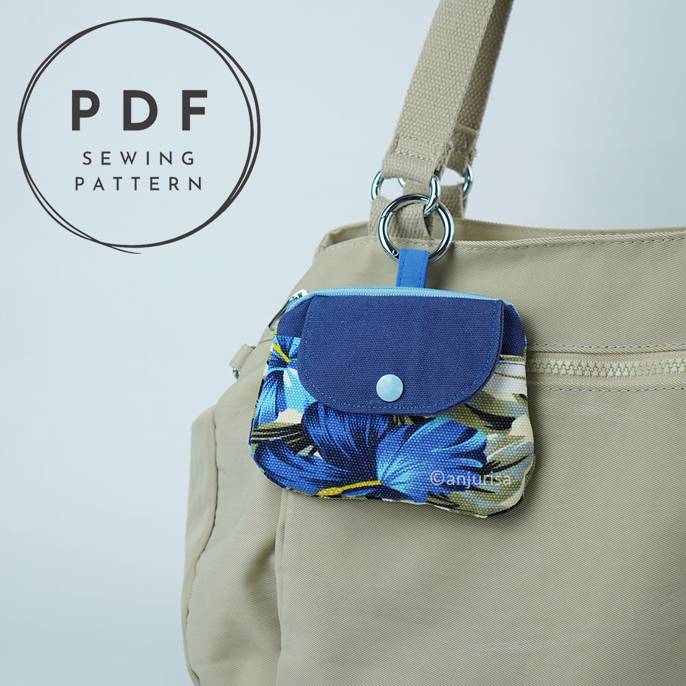 Camia Pouch PDF Sewing Pattern, Easy Everyday Organizer with Front Pocket