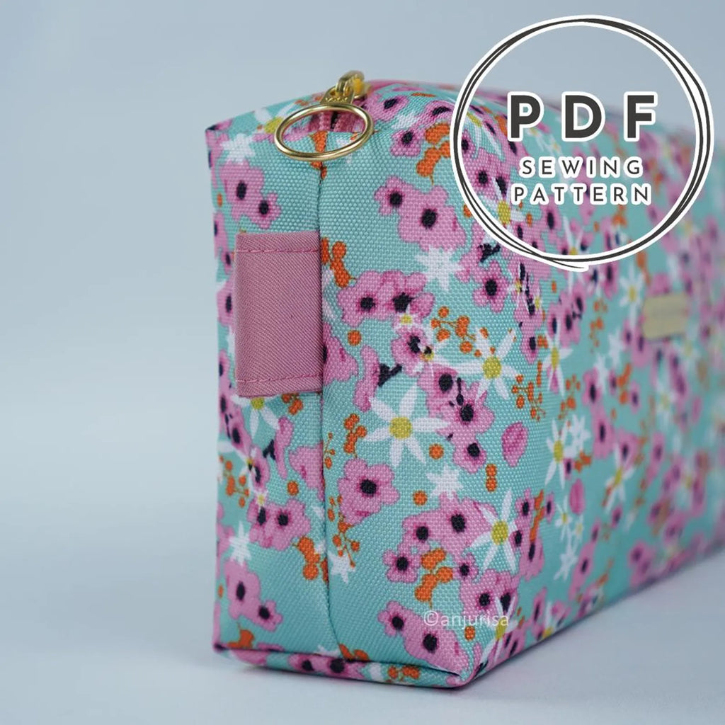 Lufi Boxy Pouch Sewing Pattern – DIY PDF Template with Zipper – Beginner Friendly