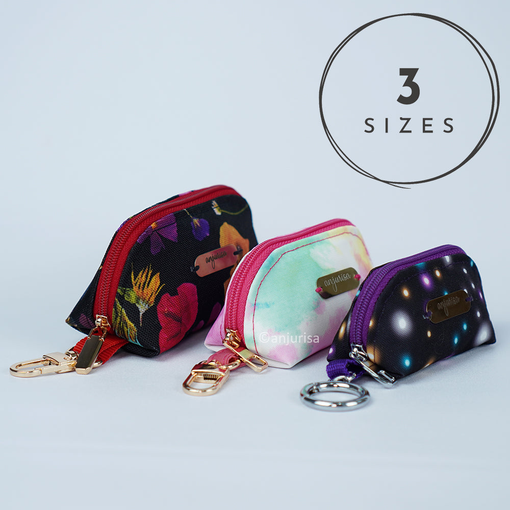 Arlia Pouch Sewing Pattern, Coin Purse, Mini Zipper Bag, Keychain - 3 Sizes