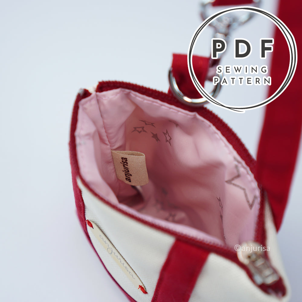 Cara Pouch Sewing Pattern - Compact Zipper Pouch with Straps