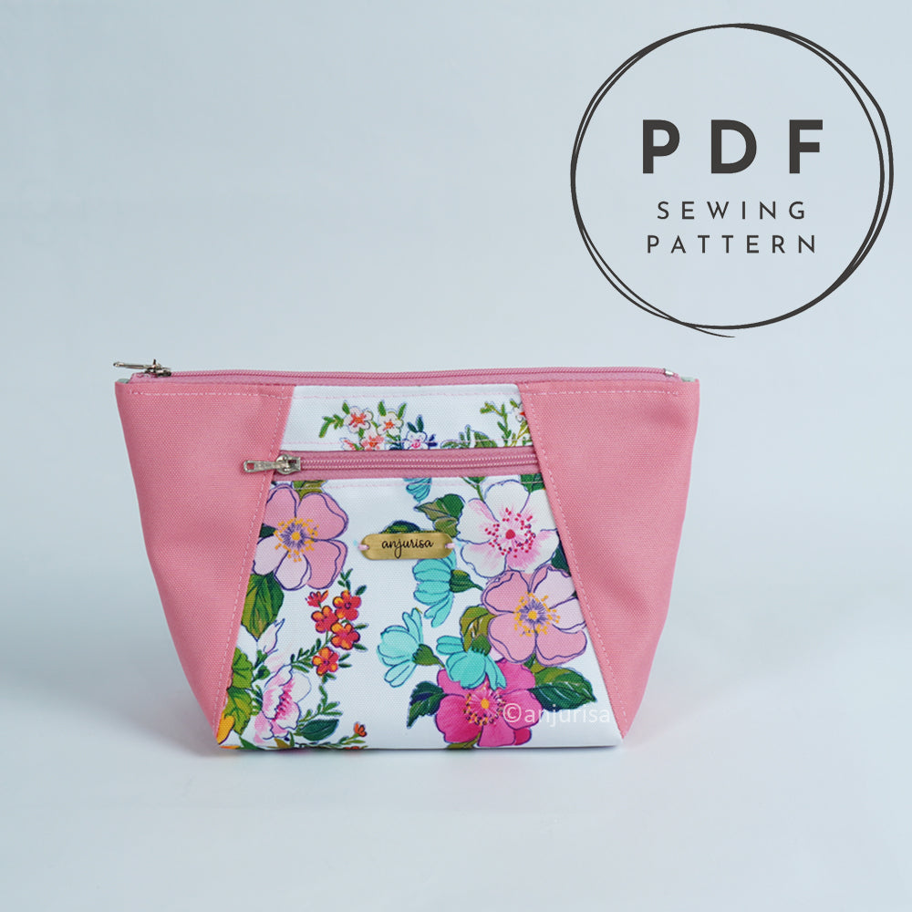 Fremy Pouch PDF Sewing Pattern - Double Zipper Pouch - 5 Sizes