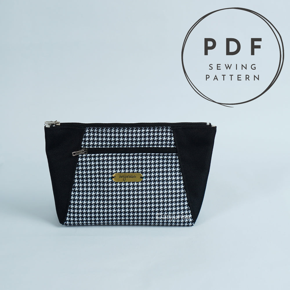Fremy Pouch PDF Sewing Pattern - Double Zipper Pouch - 5 Sizes