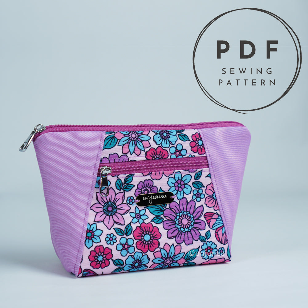 Fremy Pouch PDF Sewing Pattern - Double Zipper Pouch - 5 Sizes