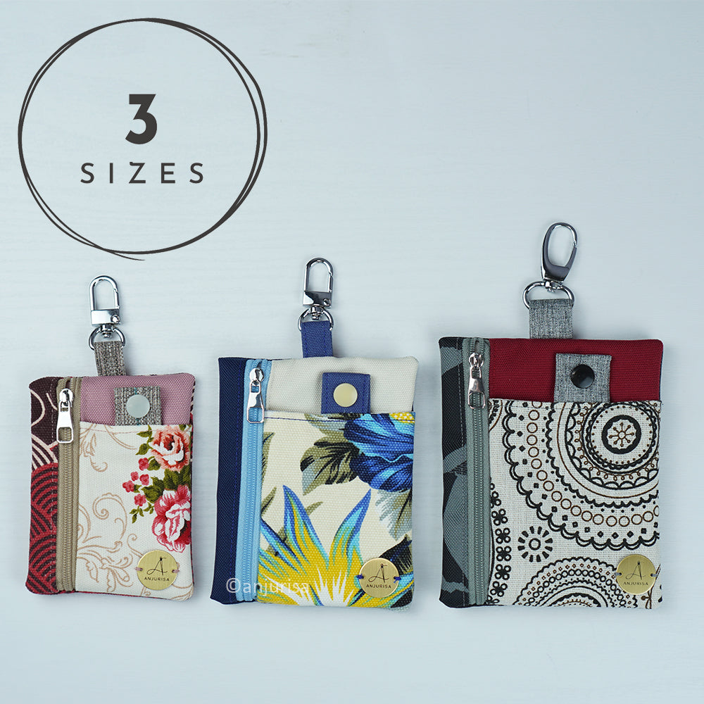 Sania Pouch Sewing Pattern - Mini Keychain Zipper Pouch PDF - Beginner Friendly Bag Organizer
