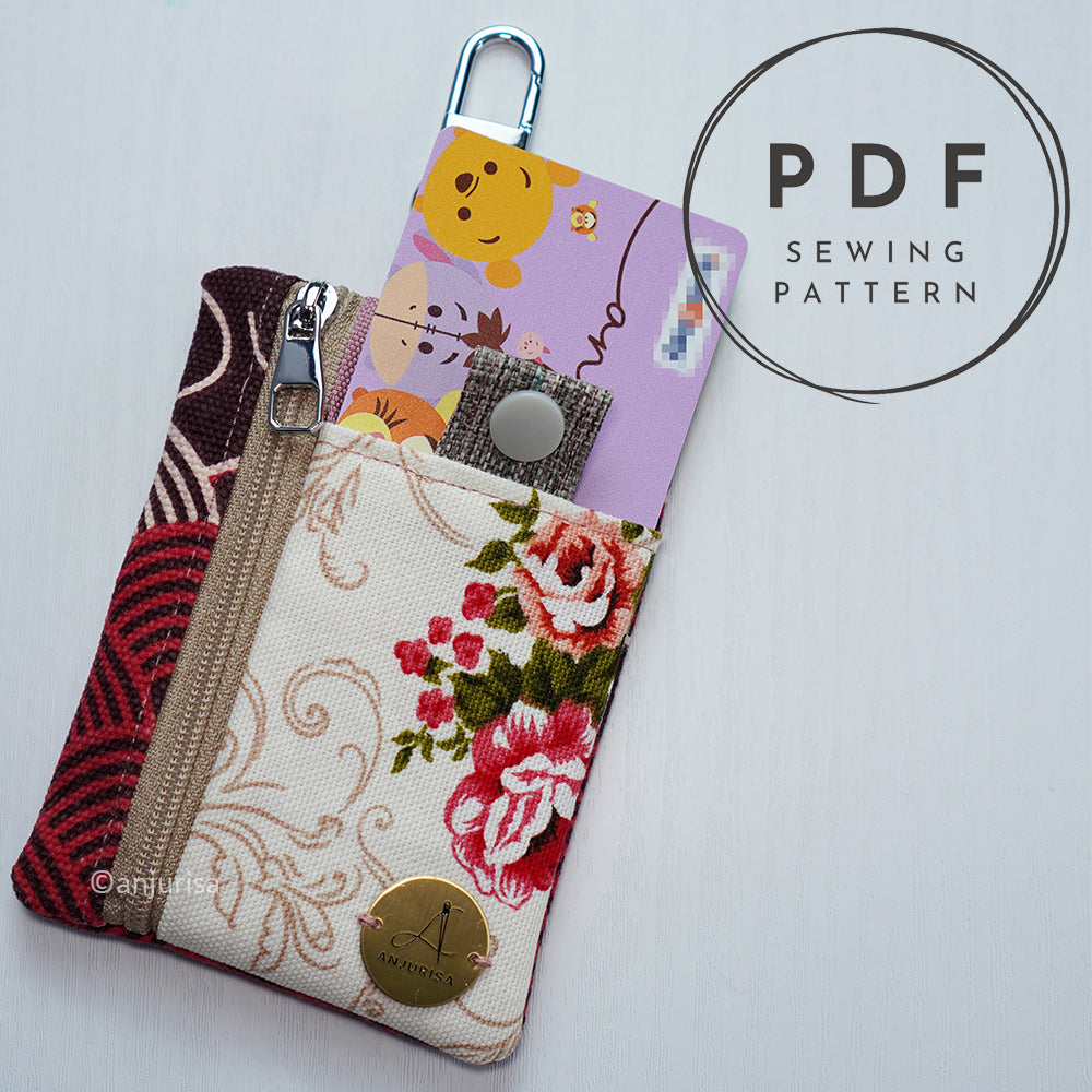 Sania Pouch Sewing Pattern - Mini Keychain Zipper Pouch PDF - Beginner Friendly Bag Organizer