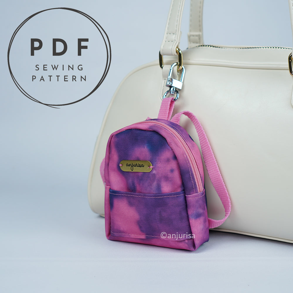 canvas mini backpack purse pattern Becky Pouch Mini Backpack Sewing Pattern – 3 Sizes PDF – Anjurisa