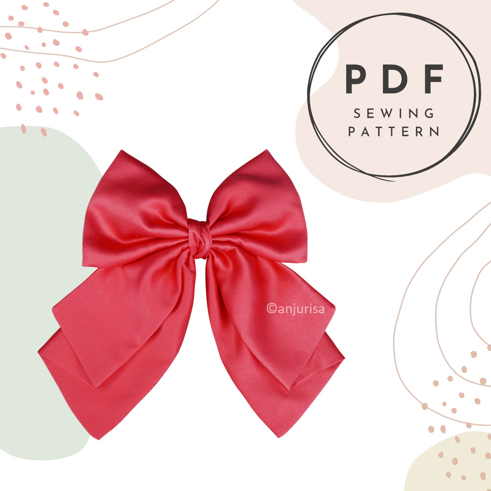 Cassie Bow Sewing Pattern: Elegant Flowing Bows (PDF Pattern)