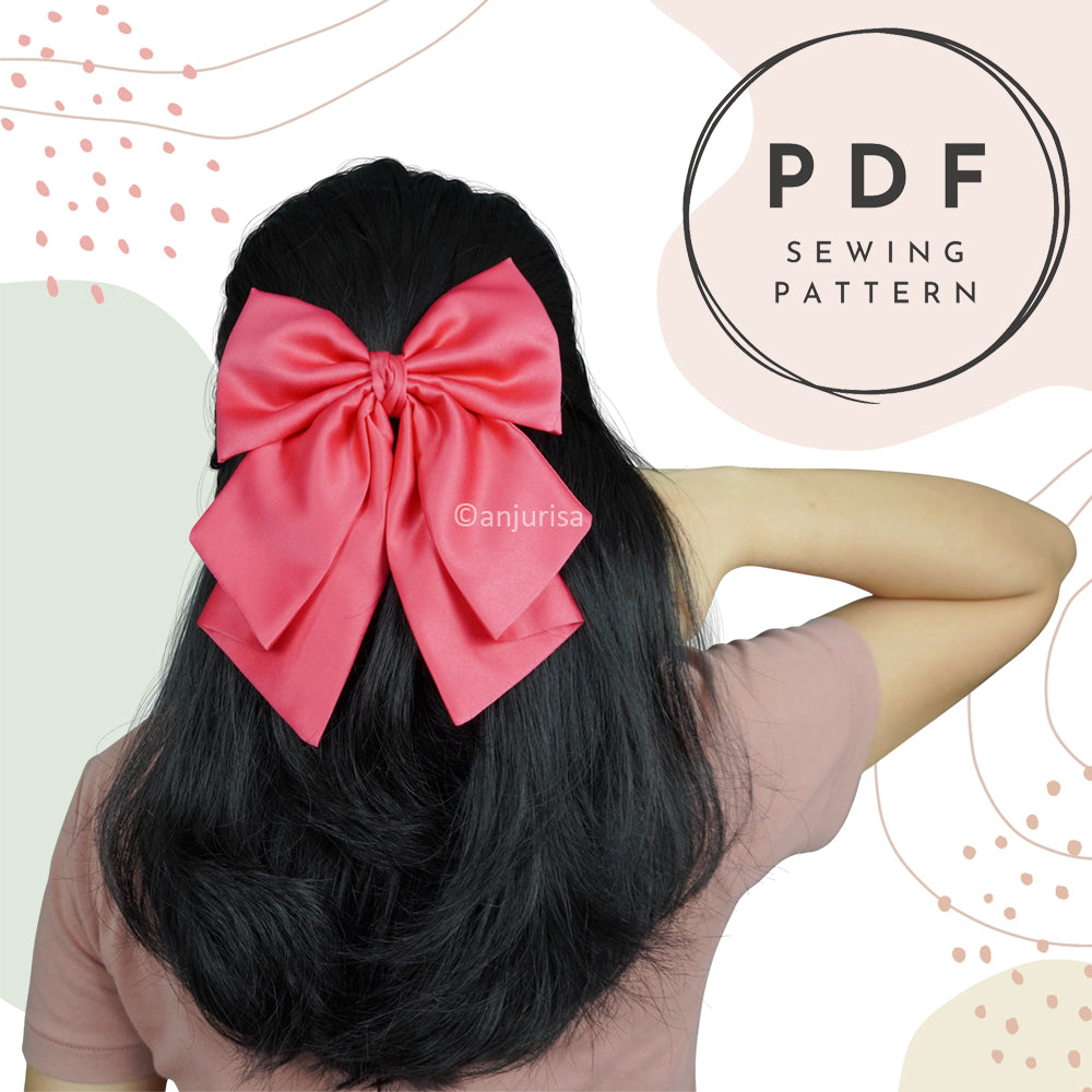 Cassie Bow Sewing Pattern: Elegant Flowing Bows (PDF Pattern)