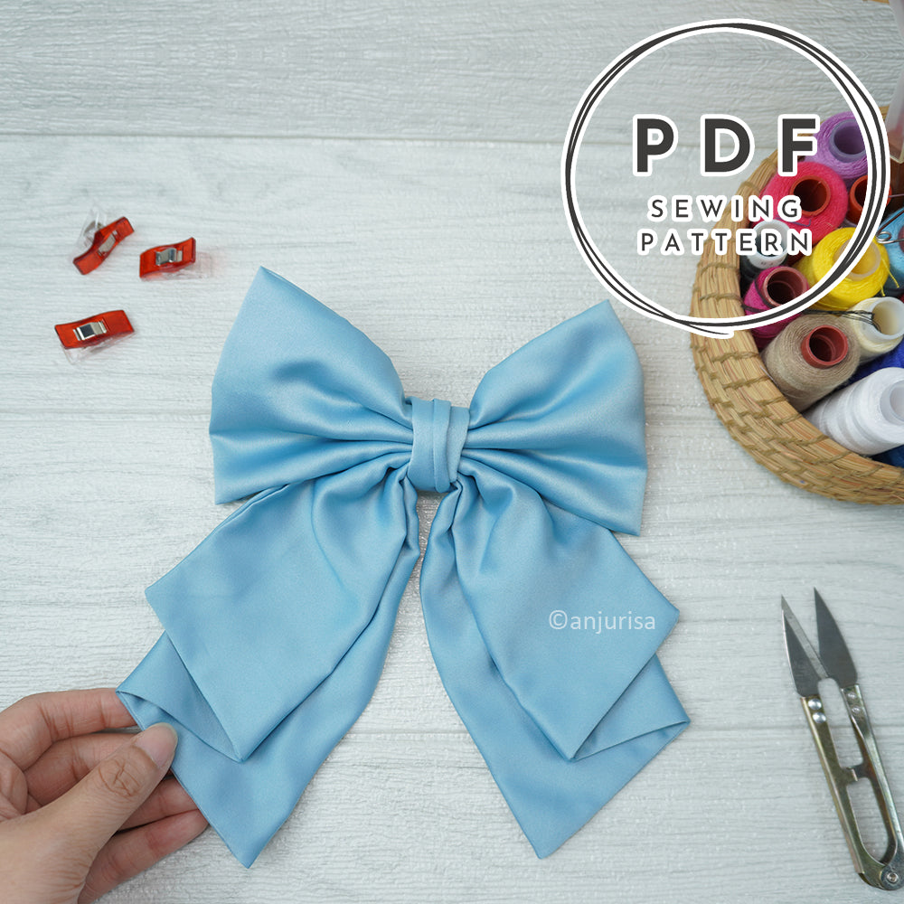 Cassie Bow Sewing Pattern: Elegant Flowing Bows (PDF Pattern)