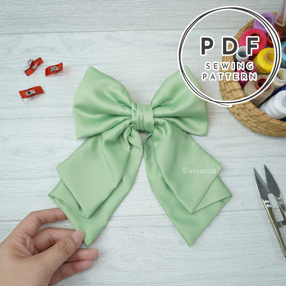 Cassie Bow Sewing Pattern: Elegant Flowing Bows (PDF Pattern)