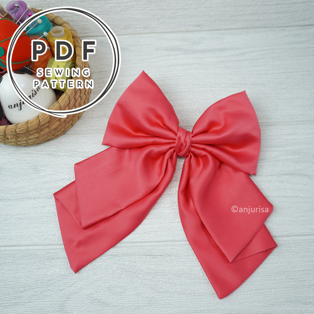 Cassie Bow Sewing Pattern: Elegant Flowing Bows (PDF Pattern)