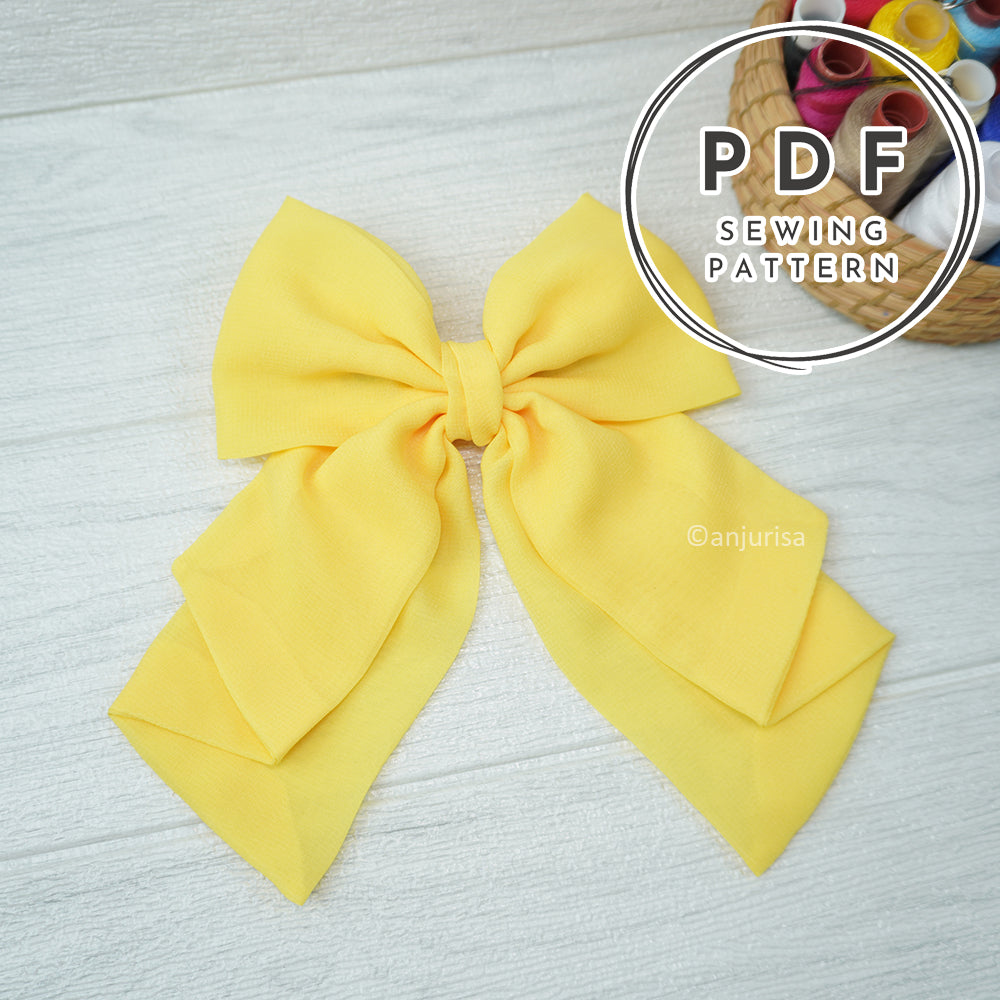 Cassie Bow Sewing Pattern: Elegant Flowing Bows (PDF Pattern)
