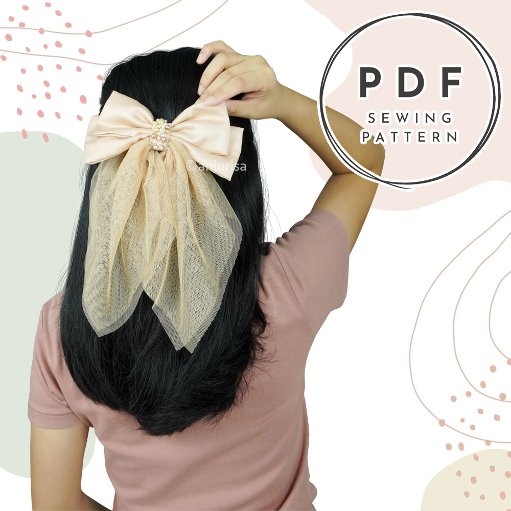 Dreamy Bow Sewing Pattern: Beginner-Friendly DIY Hair Bow Template (PDF Download, 5 Sizes)