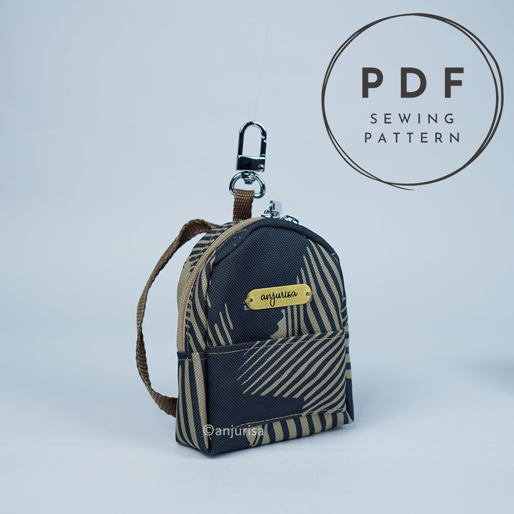 anti pick pocket travel backpack sewing pattern Mini TCG PDF PDF Backpack Pattern for DIY
