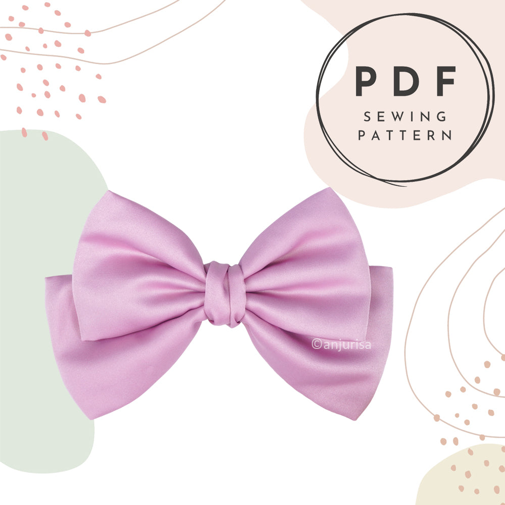 Elegant Bow Sewing Pattern: DIY Hair Bow Template (PDF Download)