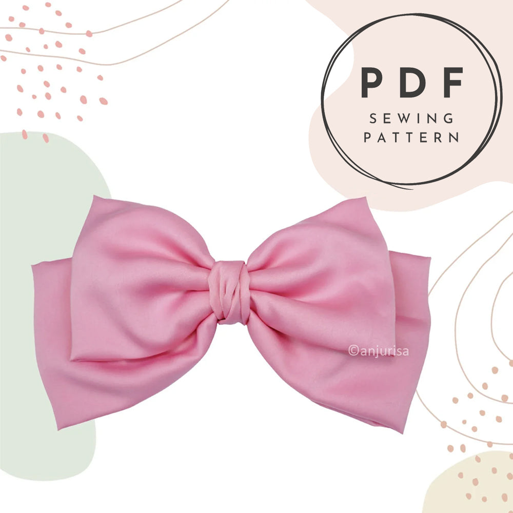 Elegant Bow Sewing Pattern: DIY Hair Bow Template (PDF Download)