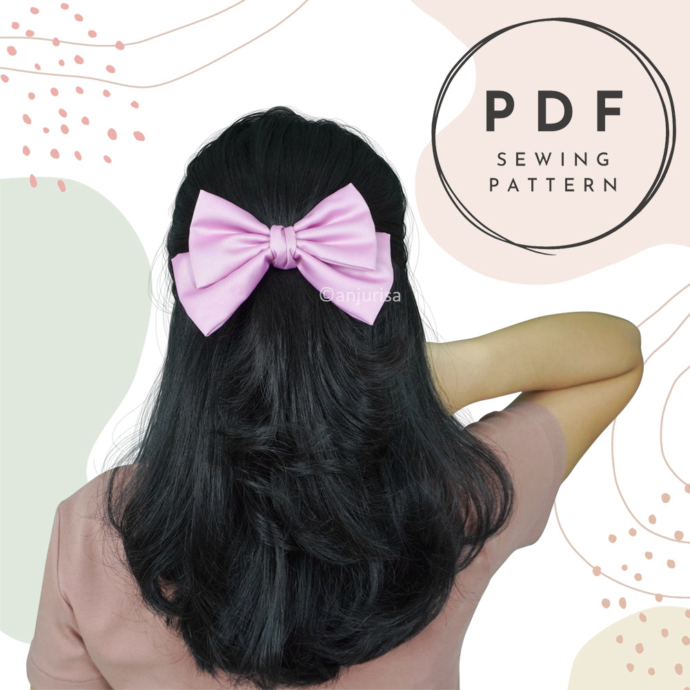 Elegant Bow Sewing Pattern: DIY Hair Bow Template (PDF Download)